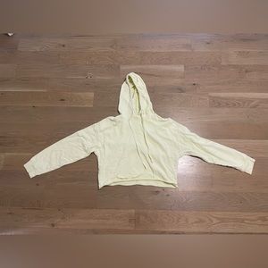 Z supply light yellow crop hoodie size medium